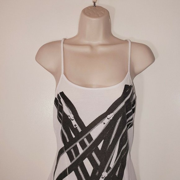 Young Machines Womans Large Tank Top White Graphic - Picture 2 of 8